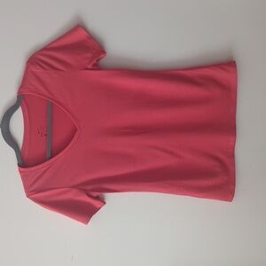 Nike Womens Dri Fit red V-Neck T-shirt S